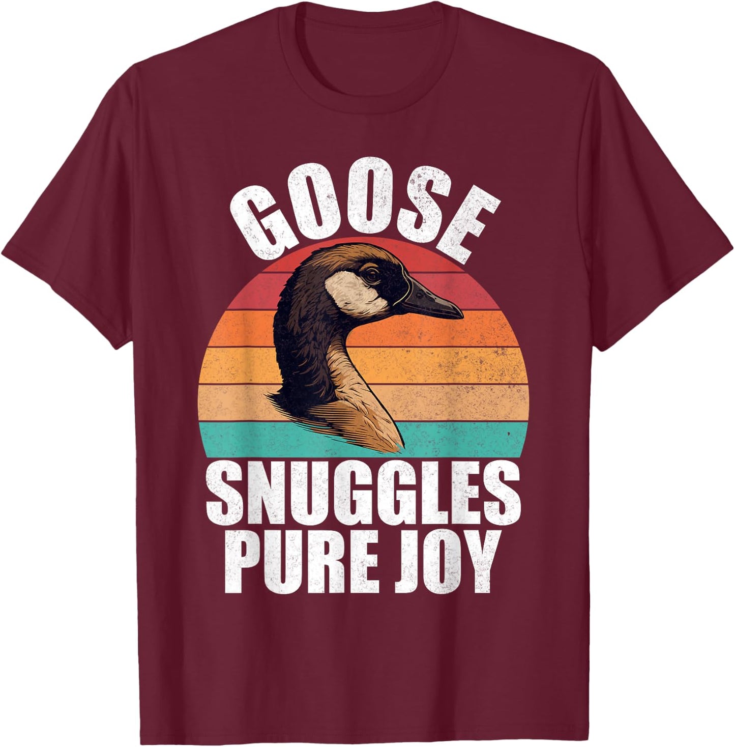 Goose Snuggles pure Joy Goose T-Shirt - T-Shirt | Maroon