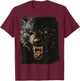 Halloween Design Black Werewolf T-Shirt - T-Shirt | Maroon