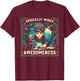 AuDHD Autism ADHD Autistic Spectrum Neurodiversity T-Shirt - T-Shirt | Maroon