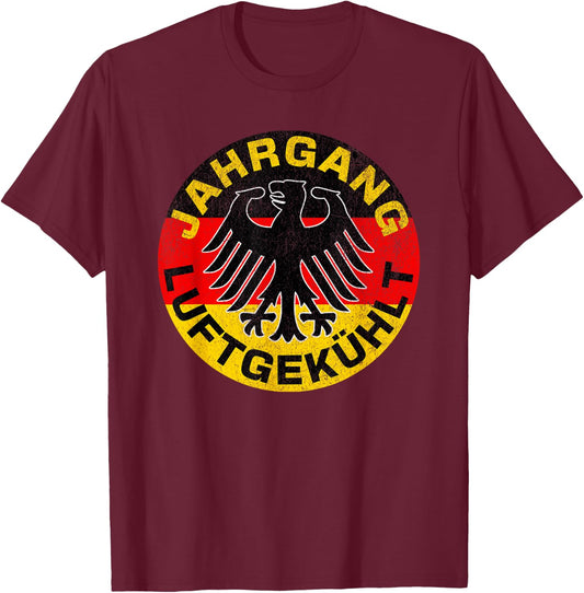 Classic Car Race Vintage Air-Cooled German Flag Luftgekuhlt T-Shirt - T-Shirt | Maroon