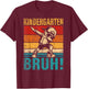Kindergarten Bruh Dabbing Boy Kindergarten Squad Boy Student T-Shirt - T-Shirt | Maroon