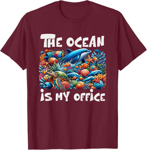 Funny Marine Biologist Costume Biology Marine Wildlife T-Shirt - T-Shirt | Maroon