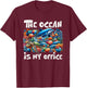 Funny Marine Biologist Costume Biology Marine Wildlife T-Shirt - T-Shirt | Maroon