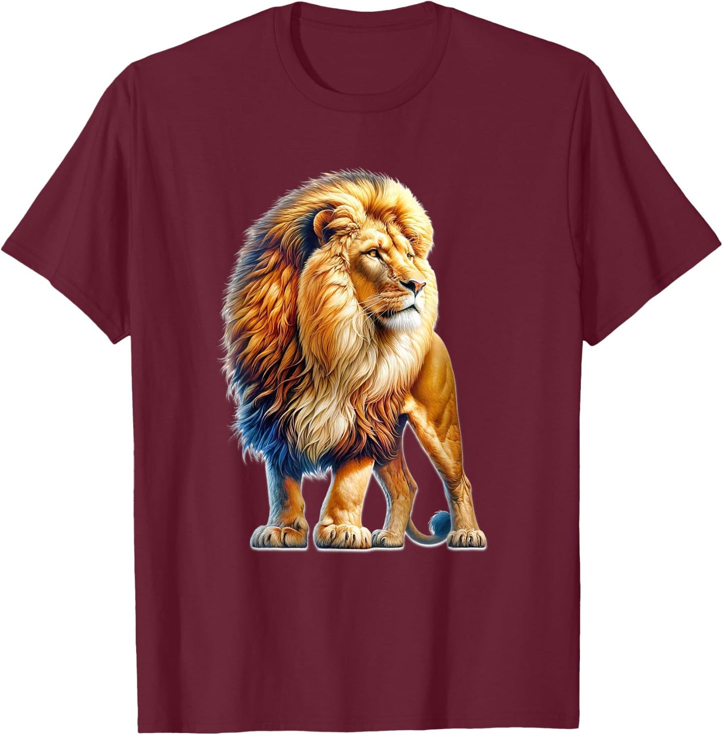 Lion x Majestic Lion T-Shirt - T-Shirt | Maroon