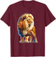 Lion x Majestic Lion T-Shirt - T-Shirt | Maroon