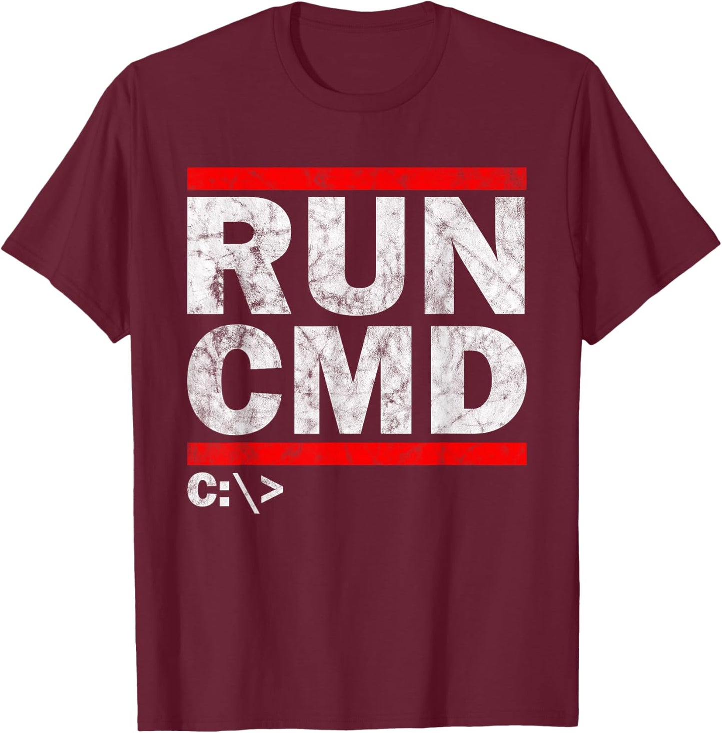 Admins Programmers Run CMD T-Shirt - T-Shirt | Maroon
