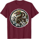 xDevery Asian Dragon Green Lucky Tattoo Design Colourful Vivid , Small, Black T-Shirt - T-Shirt | Maroon
