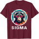 Sigma Meme Shirts Ironic Meme Shirt Funny Sigma Shirt Monkey T-Shirt - T-Shirt | Maroon