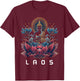 Laos Buddha Vintage Buddhist Souvenir T-Shirt - T-Shirt | Maroon