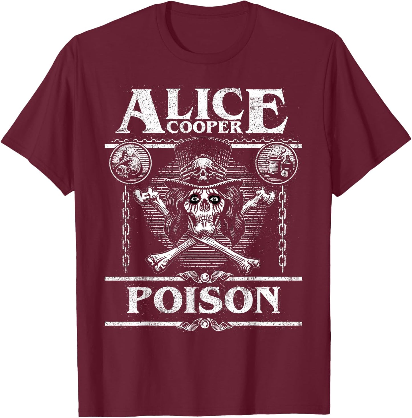 Alice Cooper – Poison Label T-Shirt - T-Shirt | Maroon