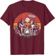 Outdoor Camping UFO Funny Retro Bigfoot And Alien Campfire T-Shirt - T-Shirt | Maroon