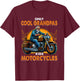 Only Cool Grandpa Ride Motorcycles Biker Motorcycle Grandpa T-Shirt - T-Shirt | Maroon