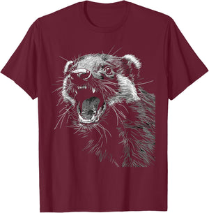 Funny Honey Badger Lover Men T-Shirt - T-Shirt | Maroon
