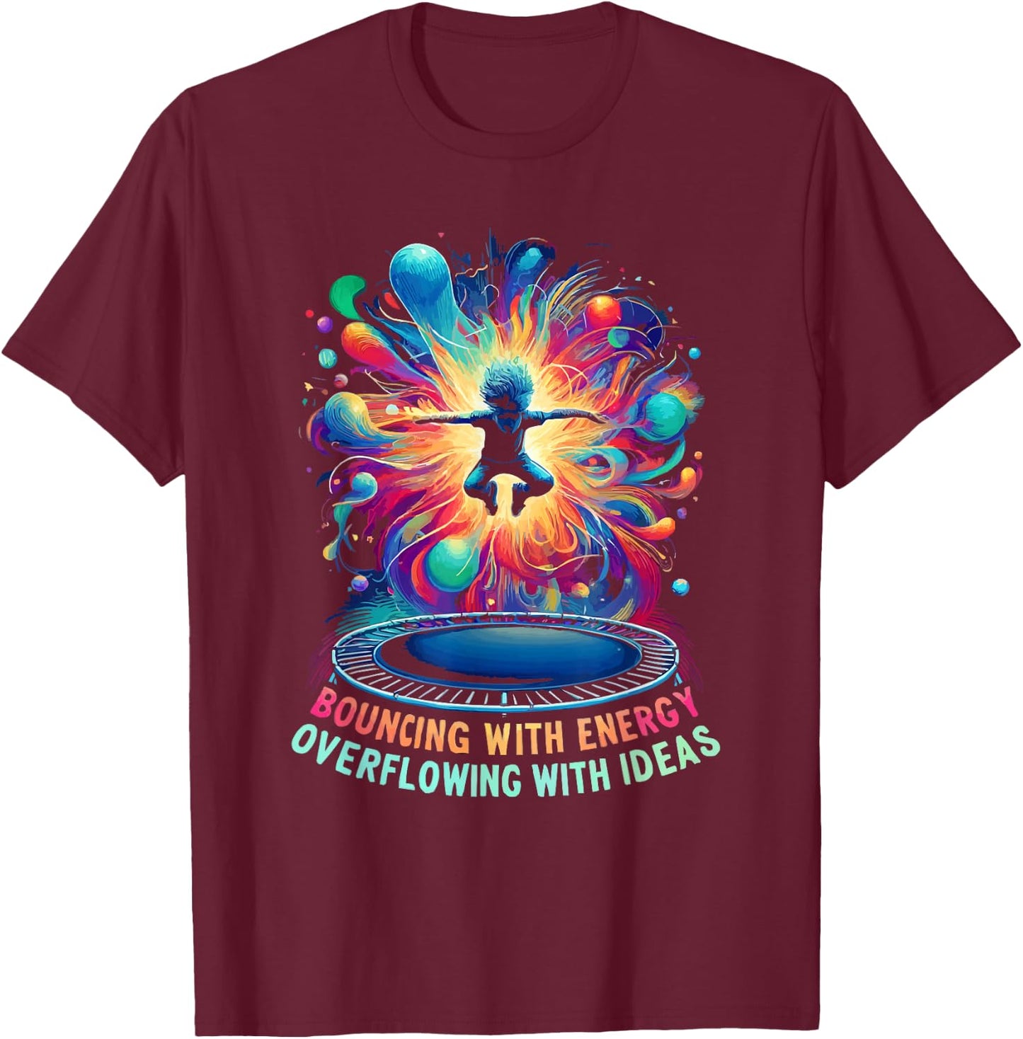 AuDHD Autism ADHD Autistic Spectrum Neurodiversity T-Shirt - T-Shirt | Maroon