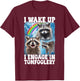 Adults Meme Black Small Short Sleeve T-Shirt - T-Shirt | Maroon