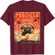 Pugzilla Design for Pug Owner Retro Vintage Apparel Pugs T-Shirt - T-Shirt | Maroon