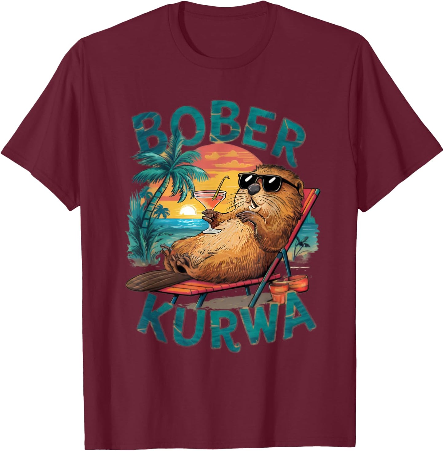 Bobr Kurwa Meme Bober Kurwa T-Shirt - T-Shirt | Maroon