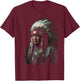 Trump Native American Indian Warrior Native American Trump T-Shirt - T-Shirt | Maroon