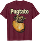 Pugtato Potato Pug Retro – Pun Funny Dog T-Shirt - T-Shirt | Maroon