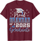 Super Proud Grandad of 2025 Graduate Awesome Family College T-Shirt - T-Shirt | Maroon