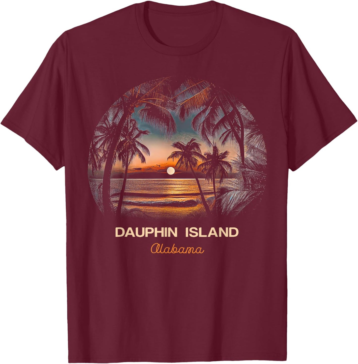 Dauphin Island Alabama T-Shirt - T-Shirt | Maroon