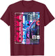 Osaka City 80s Synthwave Racing Car Japan Osaka T-Shirt - T-Shirt | Maroon