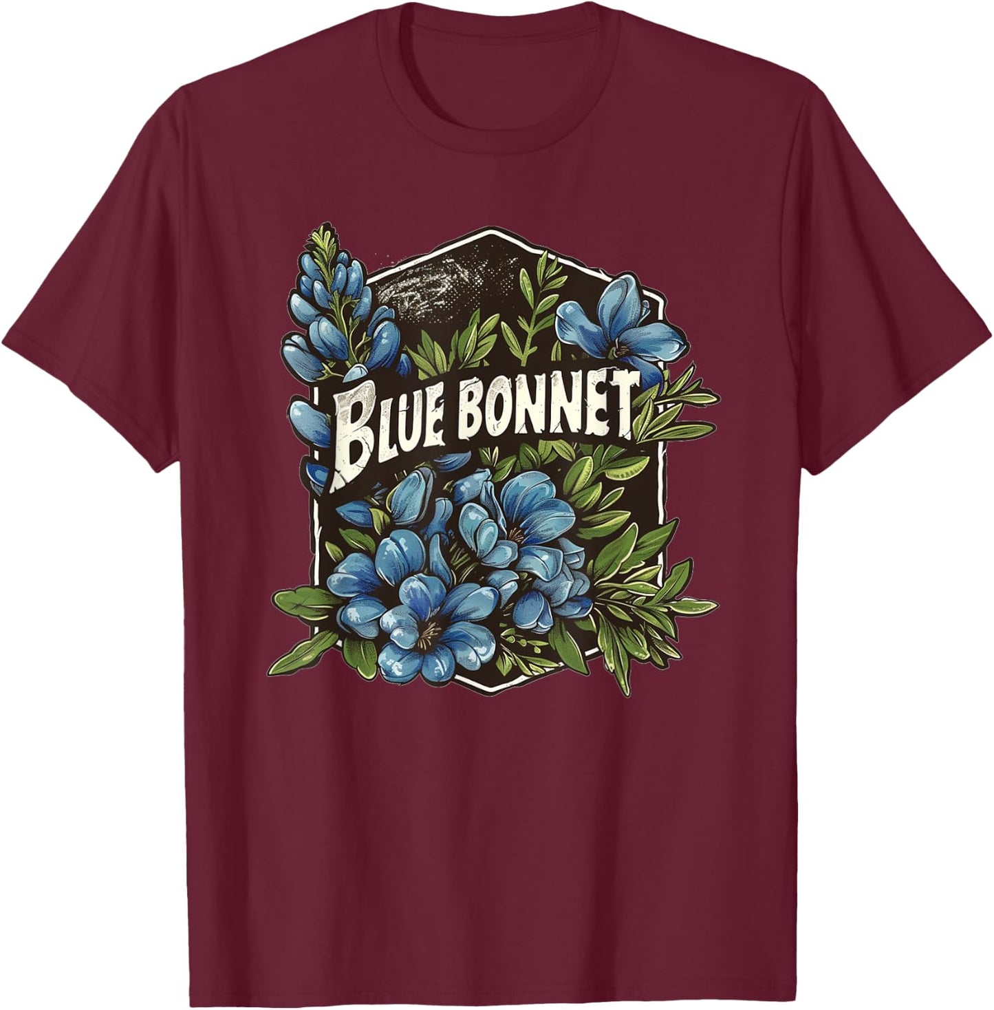 Pretty Bluebonnet Costume for Flower Lovers T-Shirt - T-Shirt | Maroon