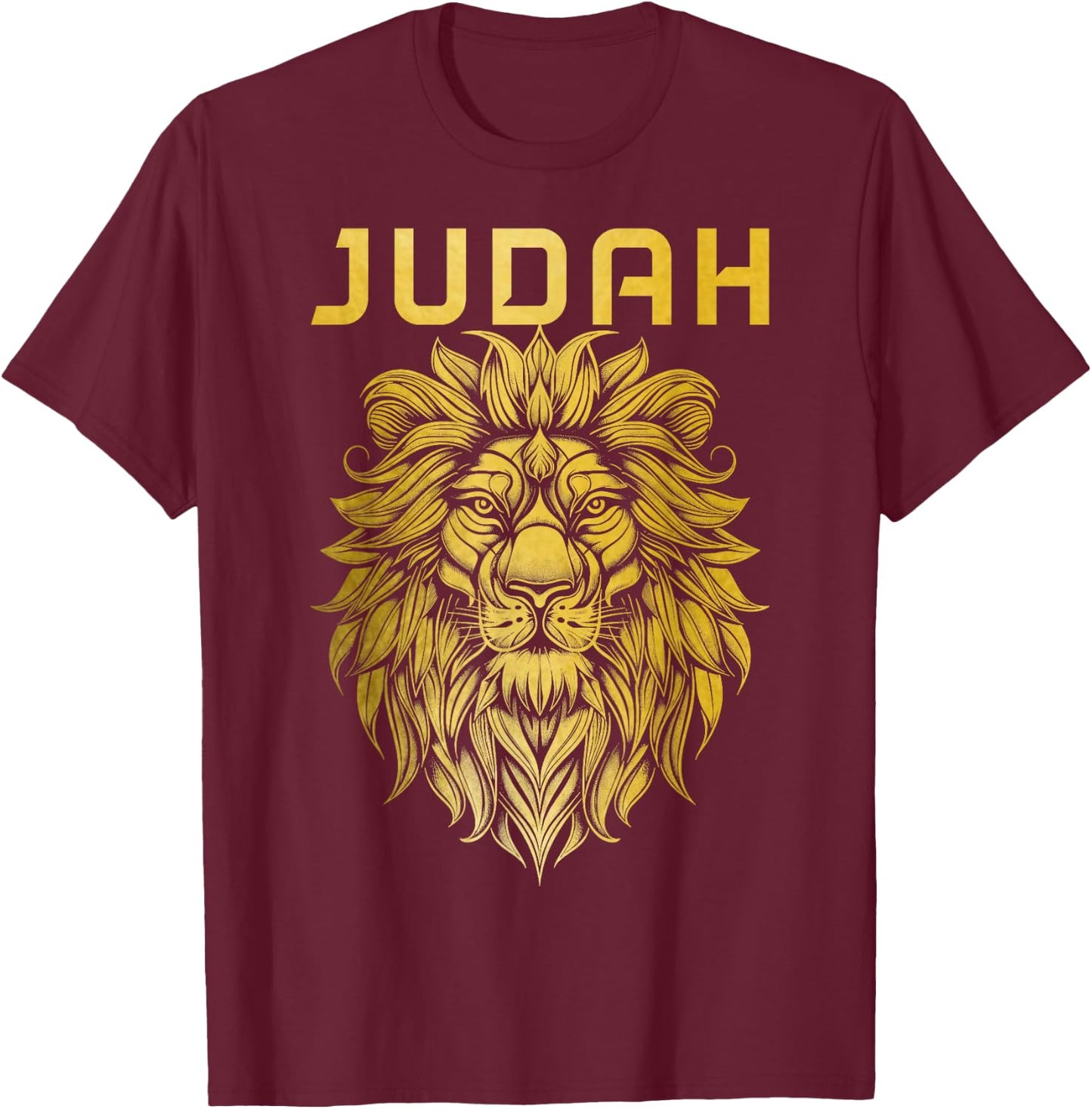 Lion of Judah Hebrew Israelite Christian Jewish T-Shirt - T-Shirt | Maroon