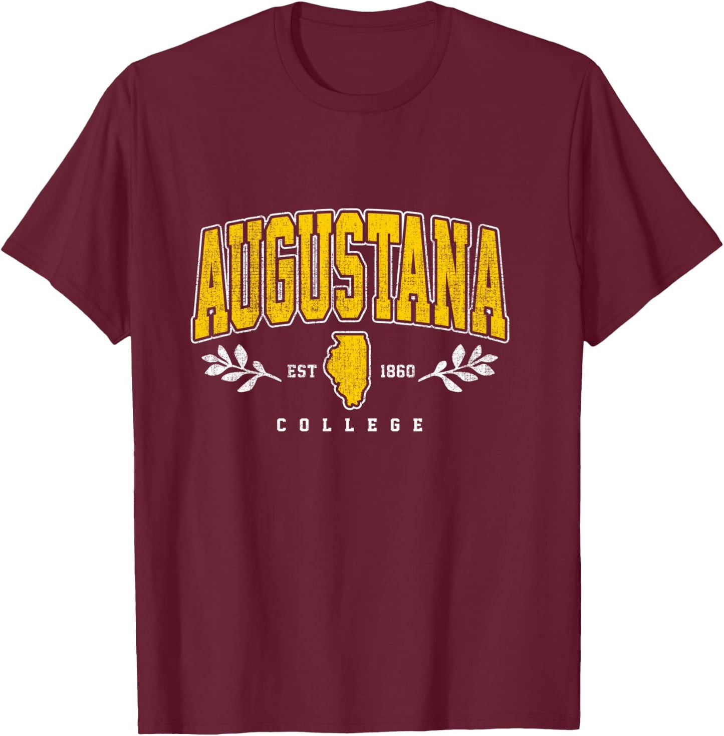 Augustana Arch Retro Vintage for Men Women T-Shirt - T-Shirt | Maroon