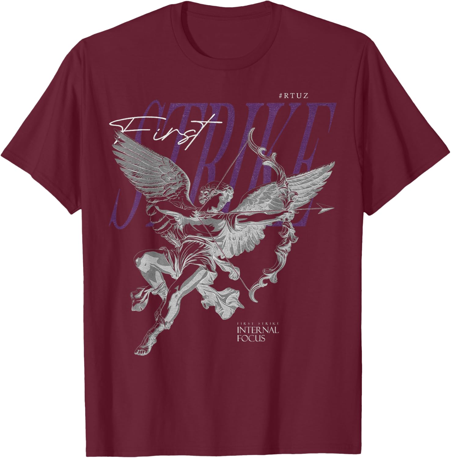 Aesthetic Clothes Vintage Streetwear Fashion Women Men Angel T-Shirt - T-Shirt | Maroon