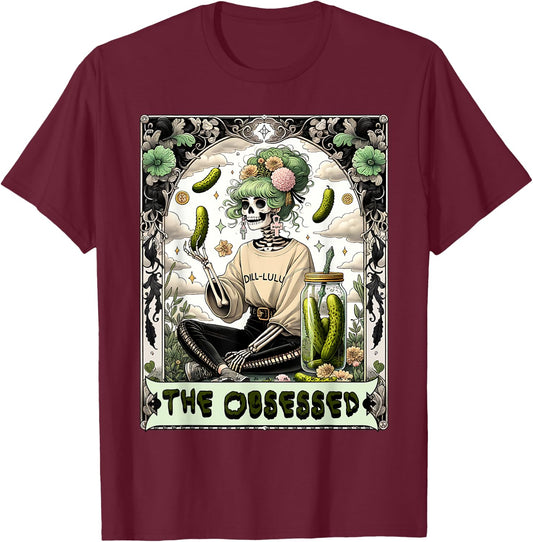 Funny Tarot Card Pickle Lover gift T-Shirt - T-Shirt | Maroon