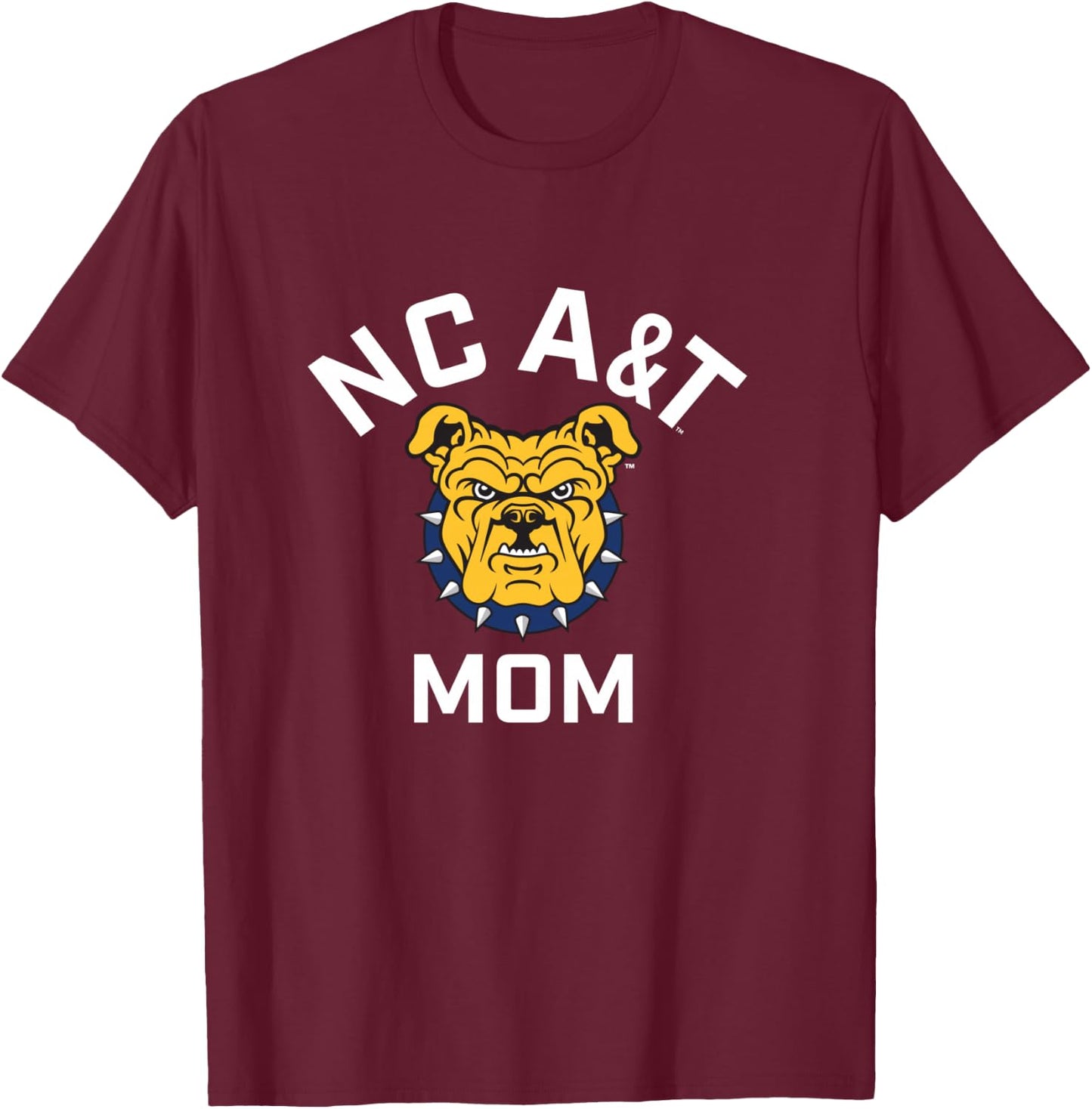 North Carolina A&T State University Aggies Arched Mom T-Shirt - T-Shirt | Maroon
