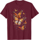 Butterfly Aesthetic Orange Monarch Butterflies Nature T-Shirt - T-Shirt | Maroon