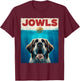 Saint Bernard Jowls Dogs Lovely Pets Funny Animal Fastfood T-Shirt - T-Shirt | Maroon