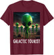 Funny Aliens Galactic Tourist Spaceship UFO Men Women Kids T-Shirt - T-Shirt | Maroon