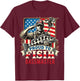 Proud to Fish Bassmaster Patriotic Design T-Shirt - T-Shirt | Maroon