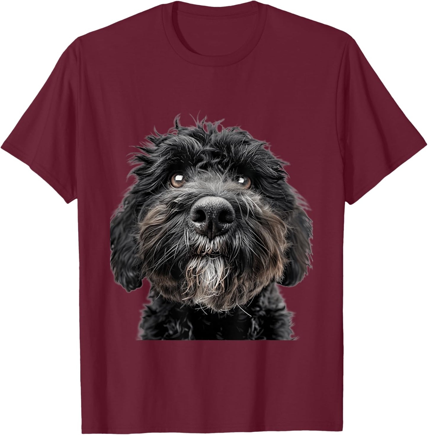 Portuguese Water Dog , Small, Black T-Shirt - T-Shirt | Maroon