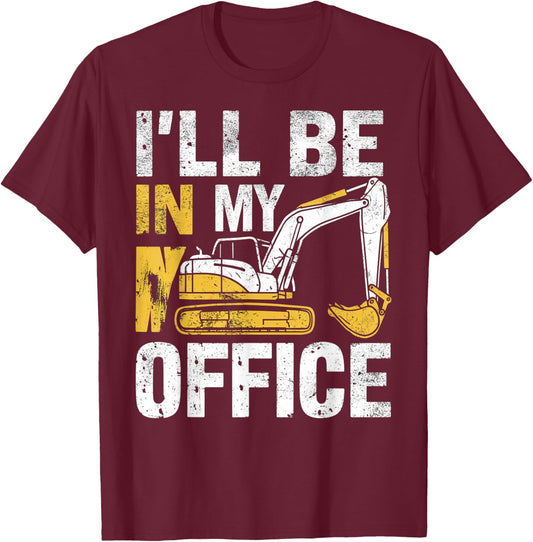 Funny Excavator Apparel For Construction Vehicle Lovers T-Shirt - T-Shirt | Maroon