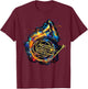 French Horn Instrument on Colorful Painted French Horn T-Shirt - T-Shirt | Maroon