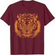 Vintage Tiger head Striped Women Animal cub lover T-Shirt - T-Shirt | Maroon