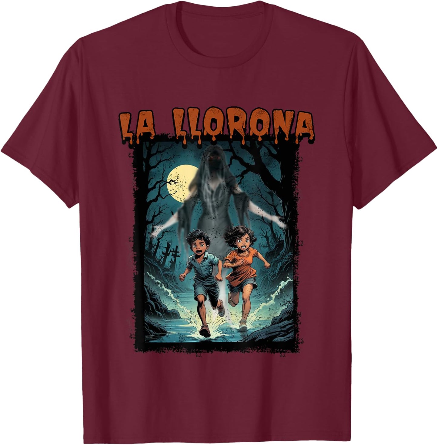 La llorona Mexican awesome Spanish halloween Dia de Muertos T-Shirt - T-Shirt | Maroon
