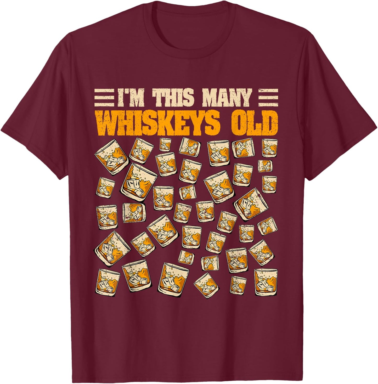 40 Years Old Whiskey Drinker Bourbon 40th Birthday Whiskey T-Shirt - T-Shirt | Maroon