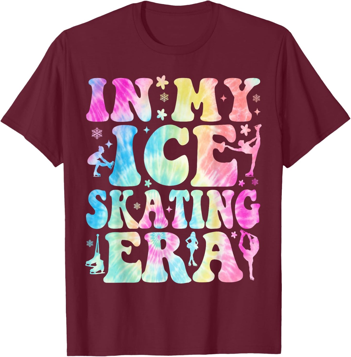 In My Ice Skating Era T-Shirt - T-Shirt | Maroon