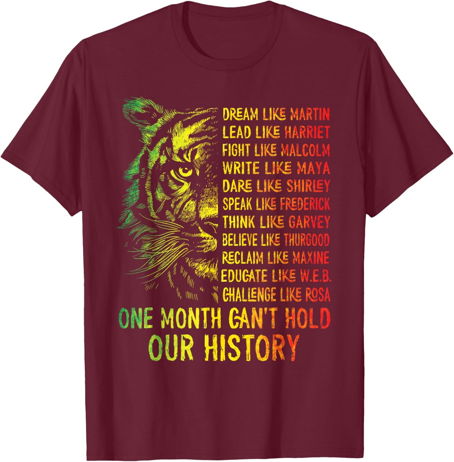 Black History Shirts-Black History Month Dream Like Martin T-Shirt - T-Shirt | Maroon