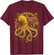 Steam Punk Octopus Steampunk Art T-Shirt - T-Shirt | Maroon