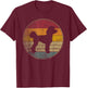 Poodle Dog - Vintage Funny Retro 70's 80's Men Women T-Shirt - T-Shirt | Maroon