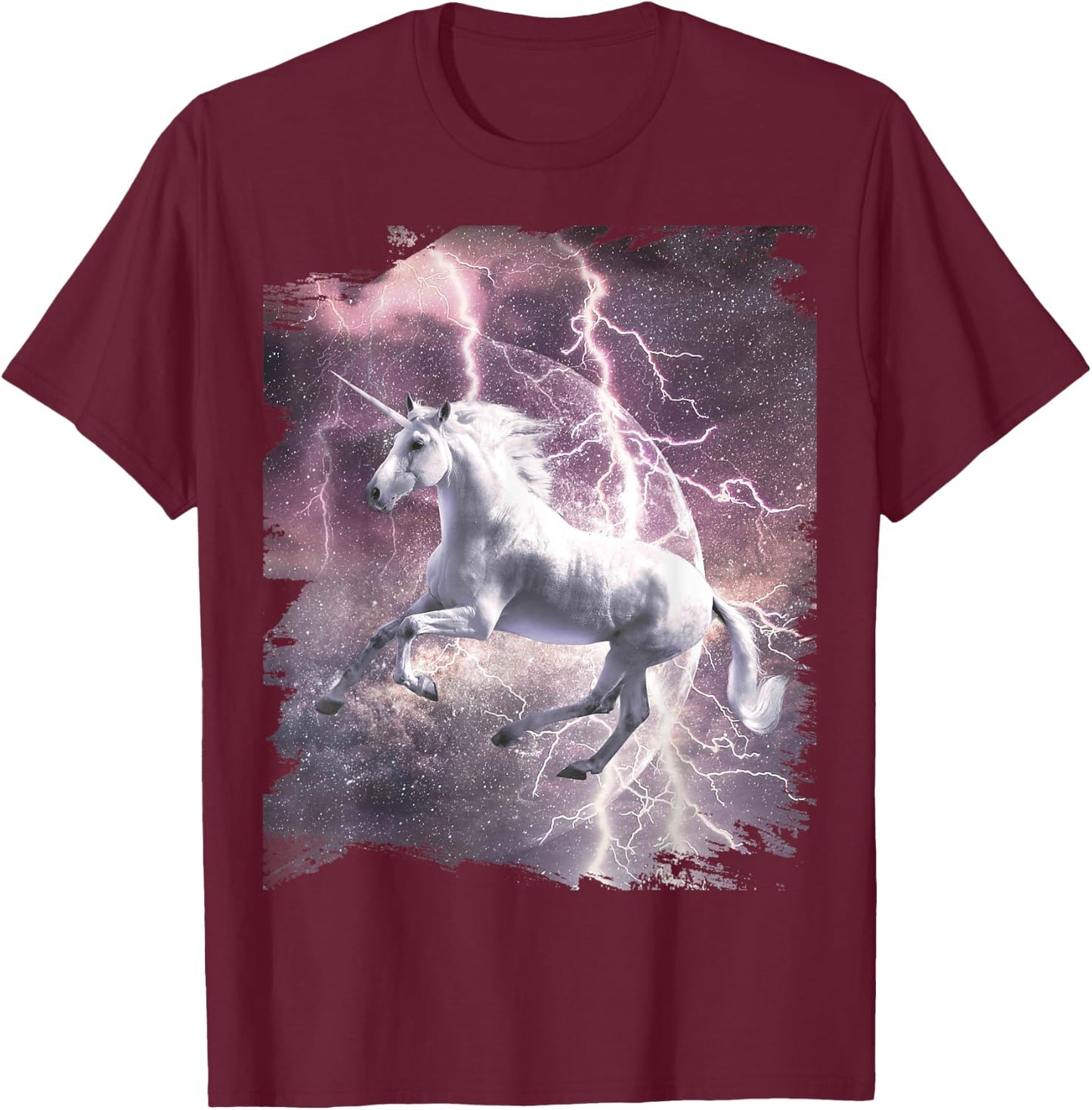 Epic Lightning Unicorn T-Shirt - T-Shirt | Maroon