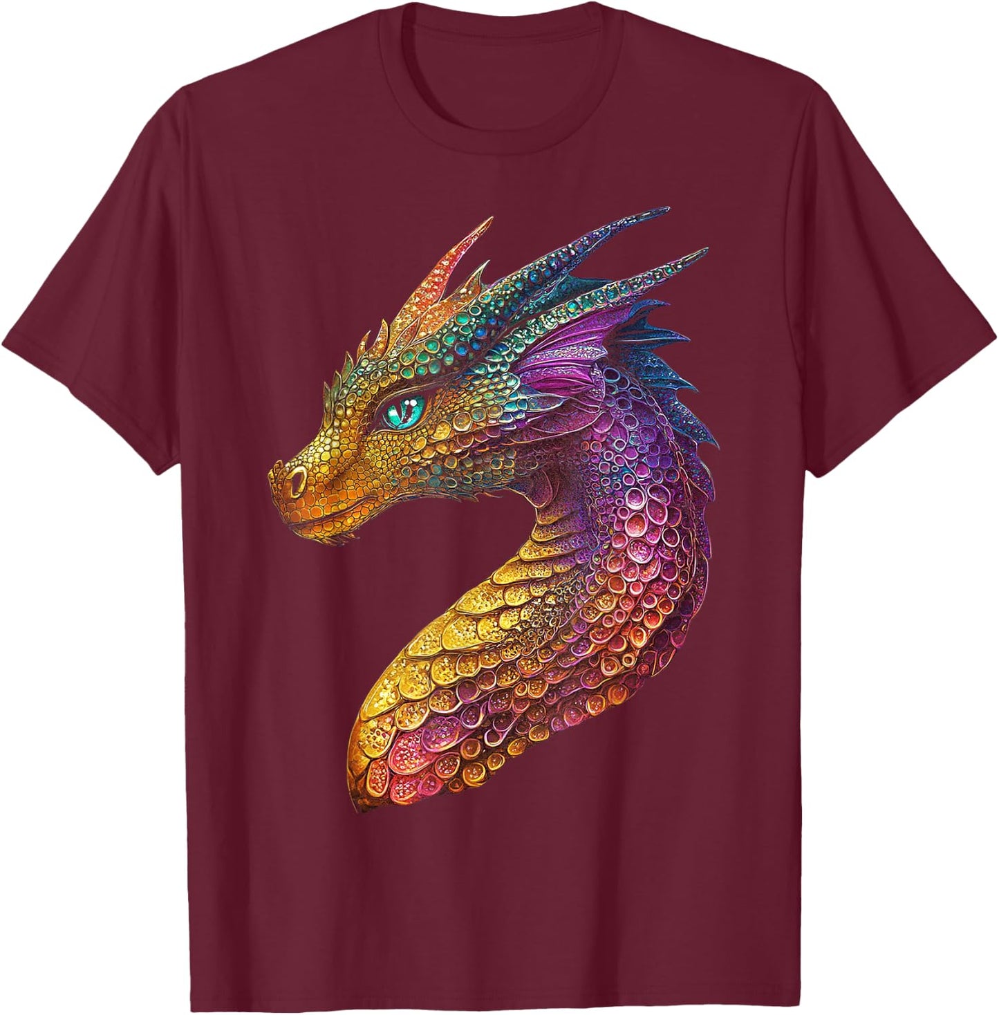 Feydragon Dragon Graphic Mythical Art Feydragon T-Shirt - T-Shirt | Maroon
