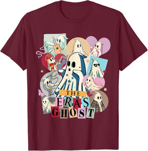 Halloween The Er@s Ghost Tour, Spooky Pumpkin Ghost T-Shirt - T-Shirt | Maroon