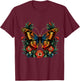 Butterfly Flower Artwork Floral Animal Art Nature Wildlife T-Shirt - T-Shirt | Maroon